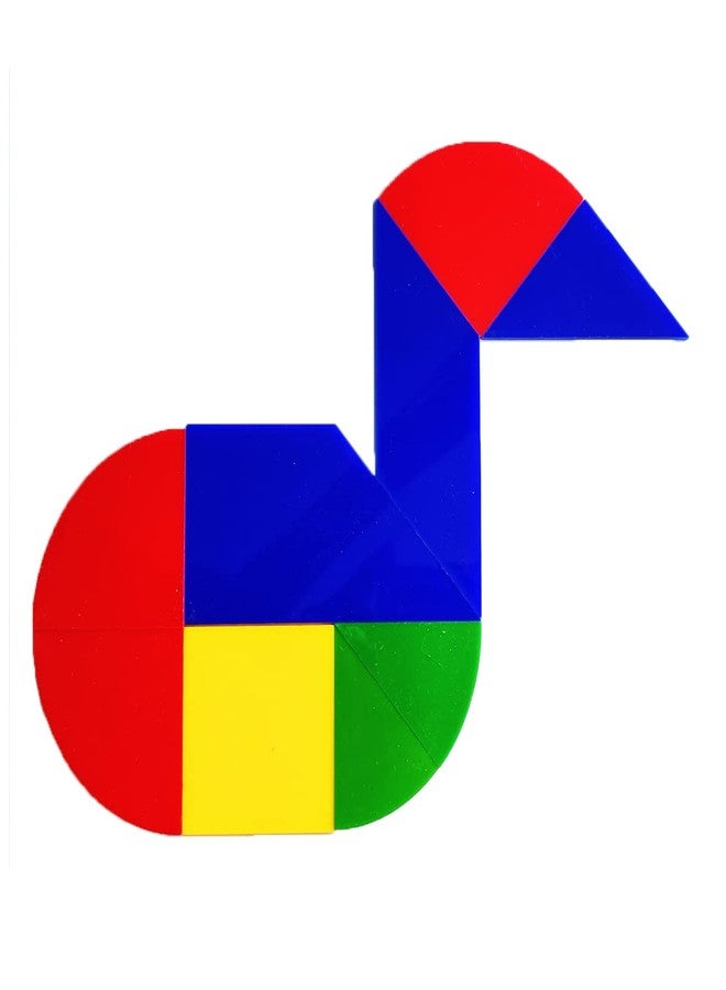 SquareDrop Cardio Tangram Puzzle Acrylic - Mind Game Puzzles - Brain Boosting Puzzle Activities for Age 5+ Years Old Kids - Do It Yourself Mathematics Activity Kit - Image 2